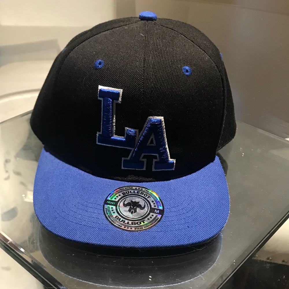 New LA cap hat black blue LA Los Angeles